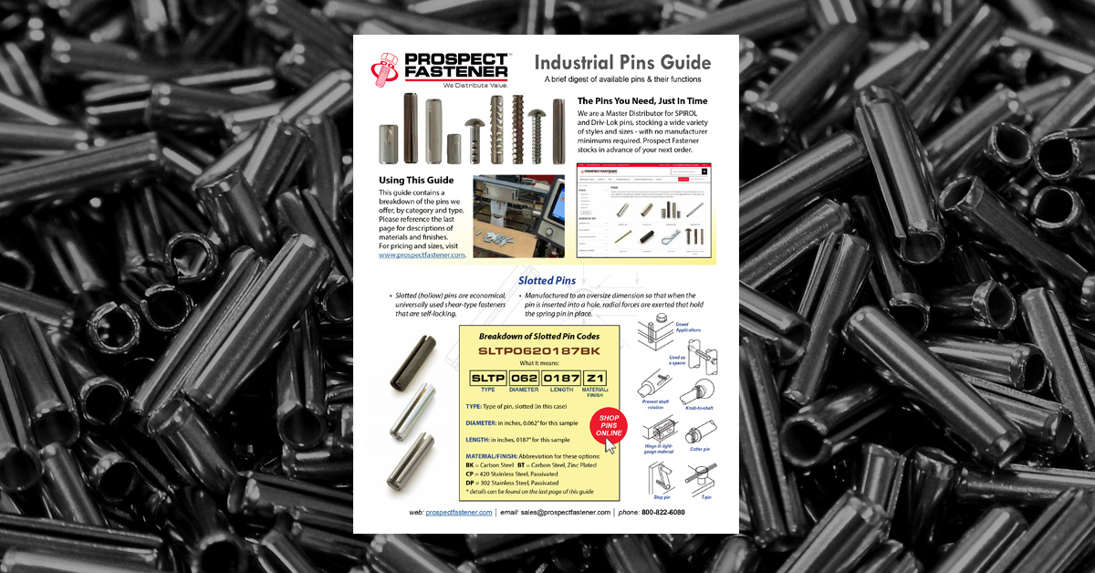 Prospect Fastener Industrial Pins Guide